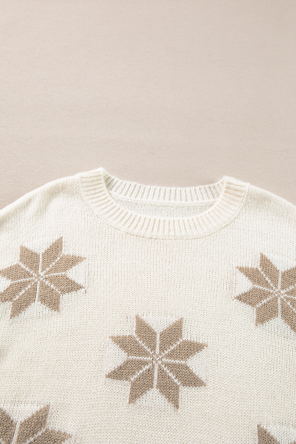White Snowflake Christmas Tunic Sweater - loveforevers