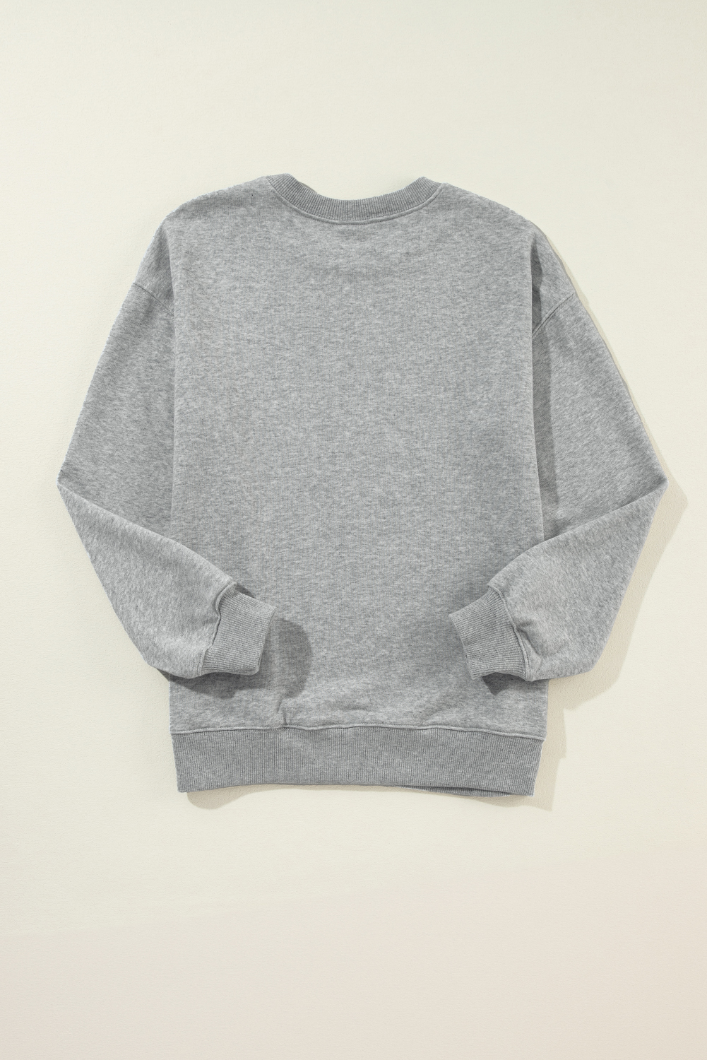 Gray Solid Classic Crewneck Pullover Sweatshirt - loveforevers