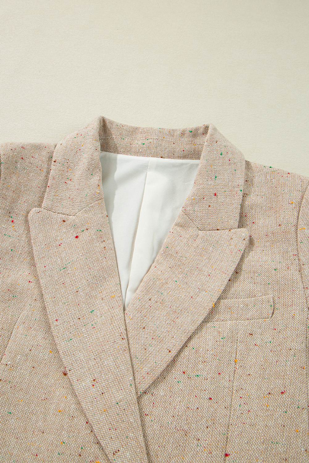 Oatmeal Single Breasted Elegant Suit Jacket - loveforevers