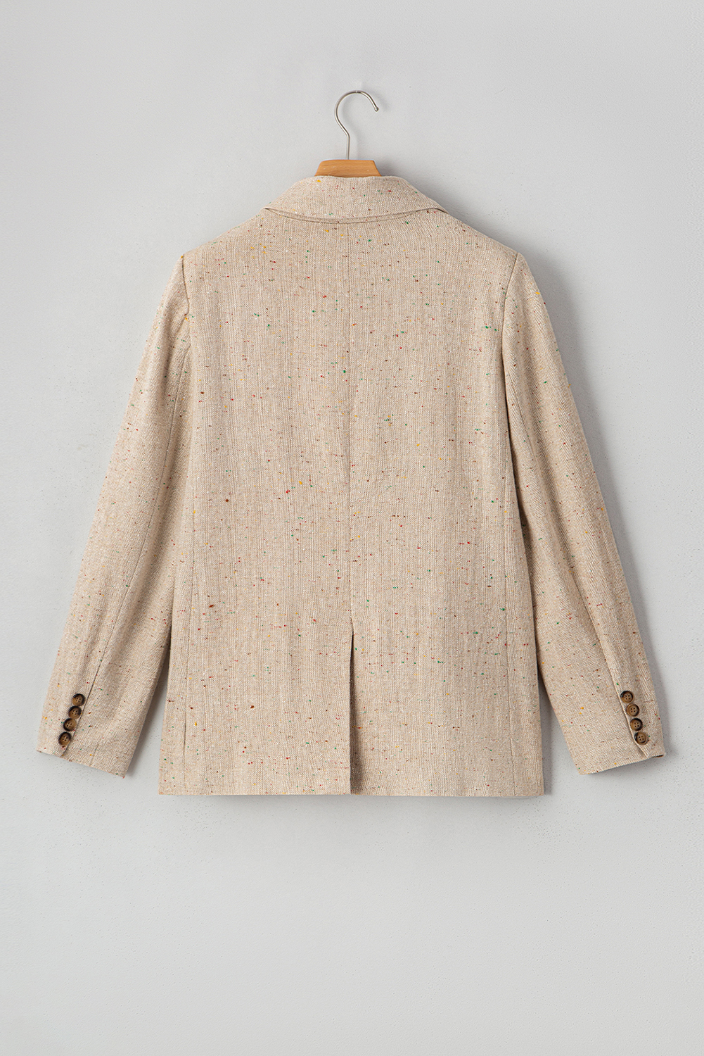 Oatmeal Single Breasted Elegant Suit Jacket - loveforevers