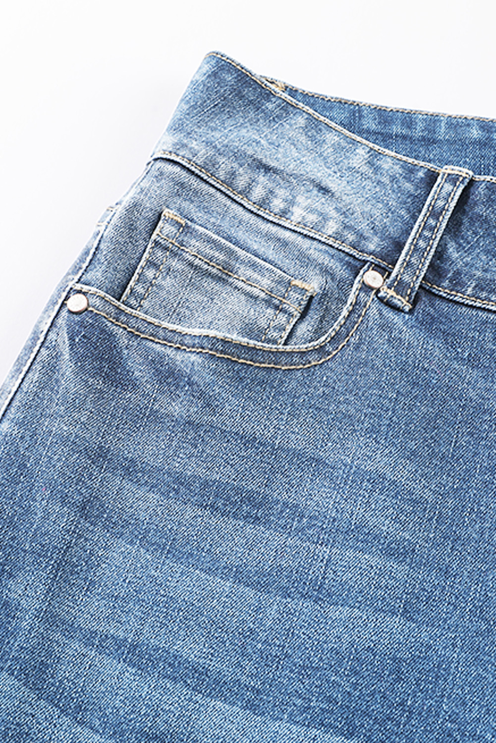 High Waist Distressed Straight Leg Jeans - loveforevers