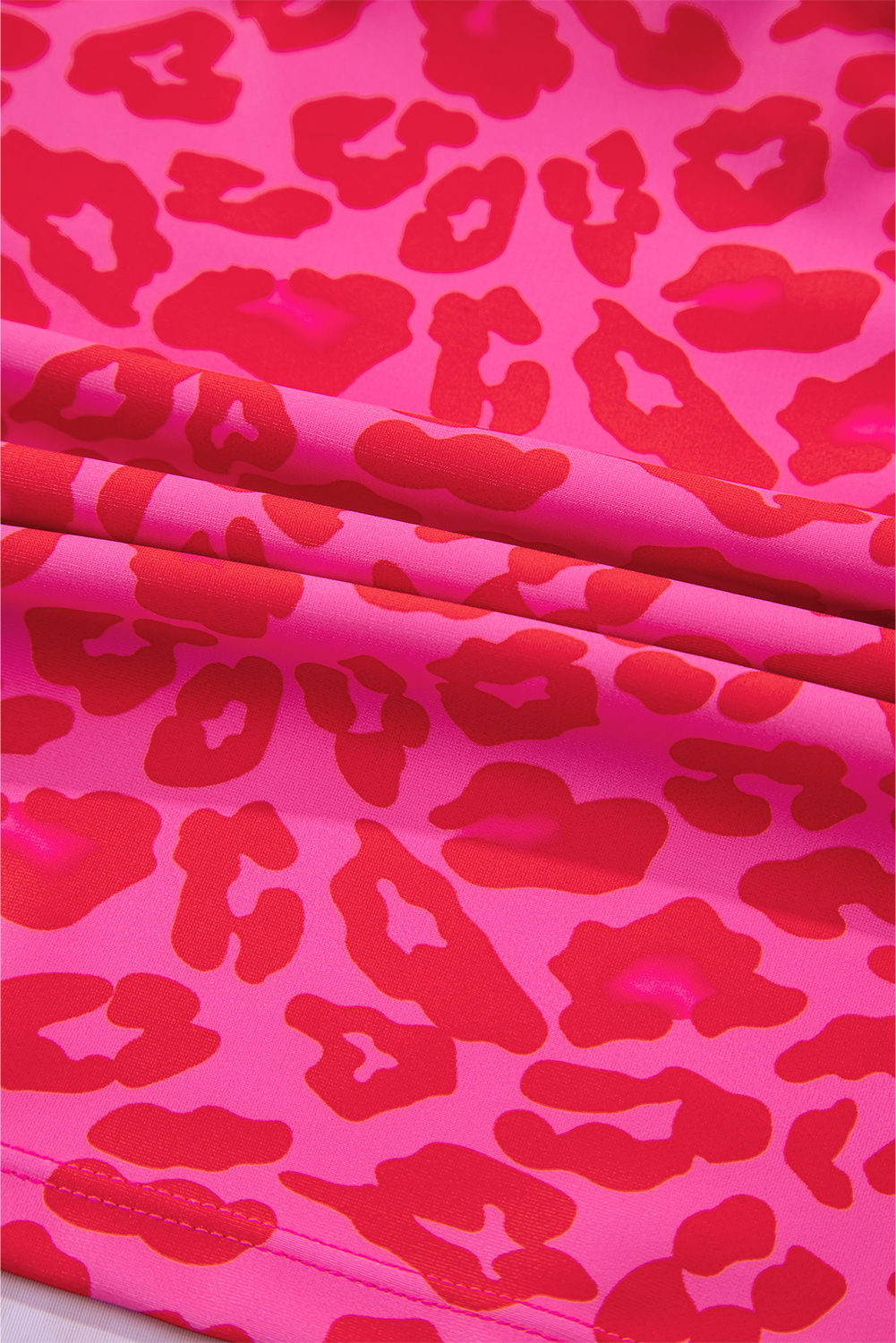 Rose Leopard Drawstring Side Tankini 2pcs Swimsuit - loveforevers