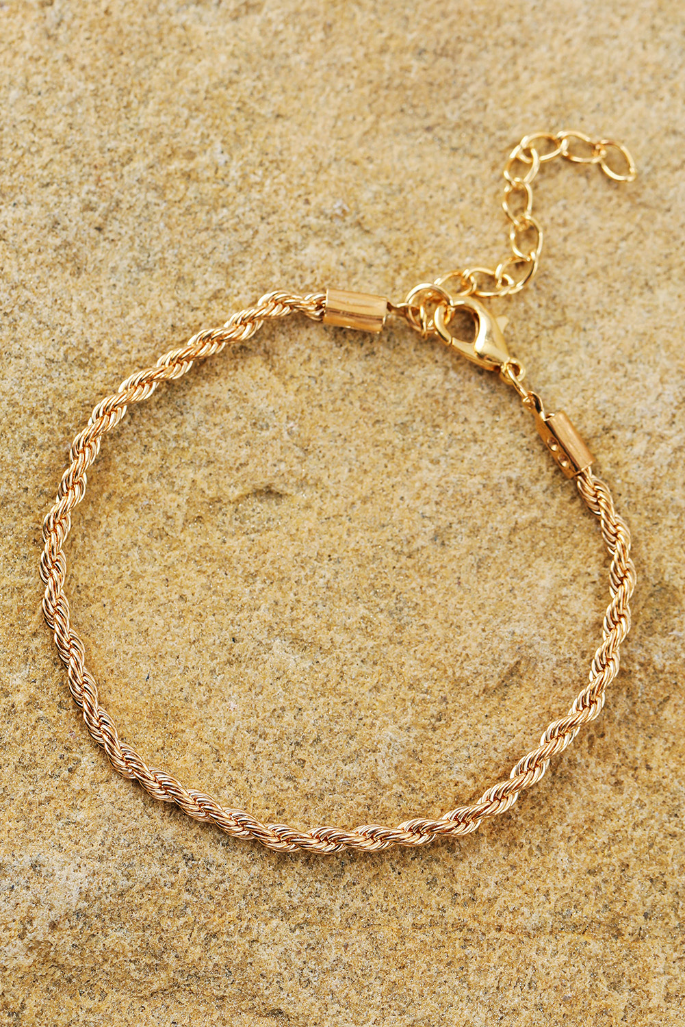 Gold Multi Layered Plated Adjustable Chain Bracelet Set - loveforevers