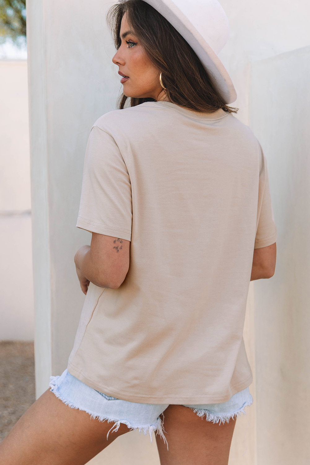 Jet Stream Checkered Baseball Graphic Tee - loveforevers