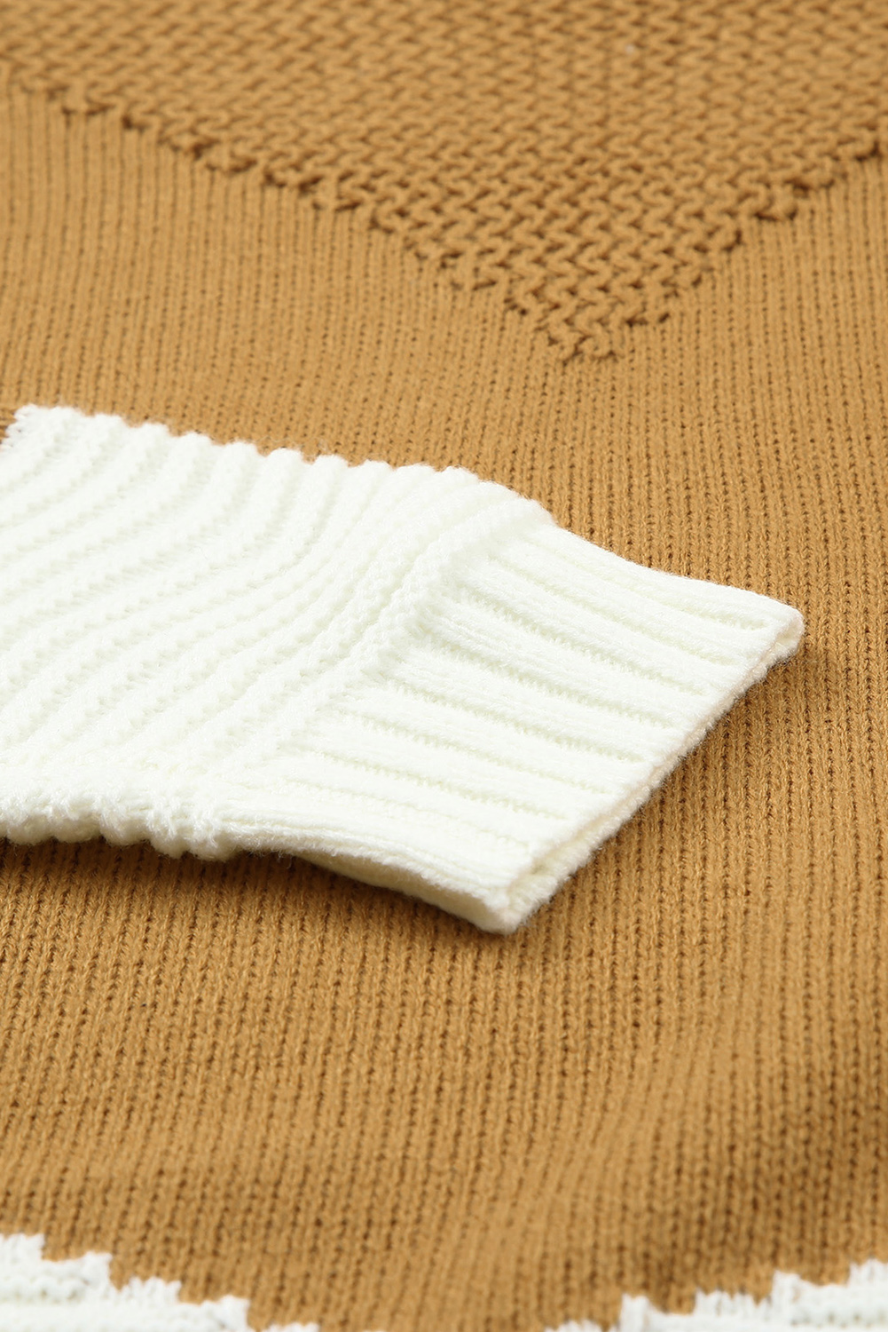 Two-Tone Chevron Pullover Sweater - loveforevers