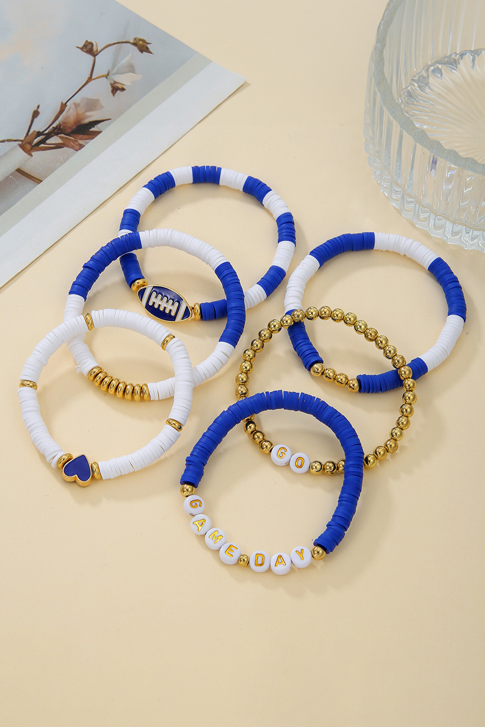 Dark Blue GAME DAY Multilayer Beading Bracelet - loveforevers