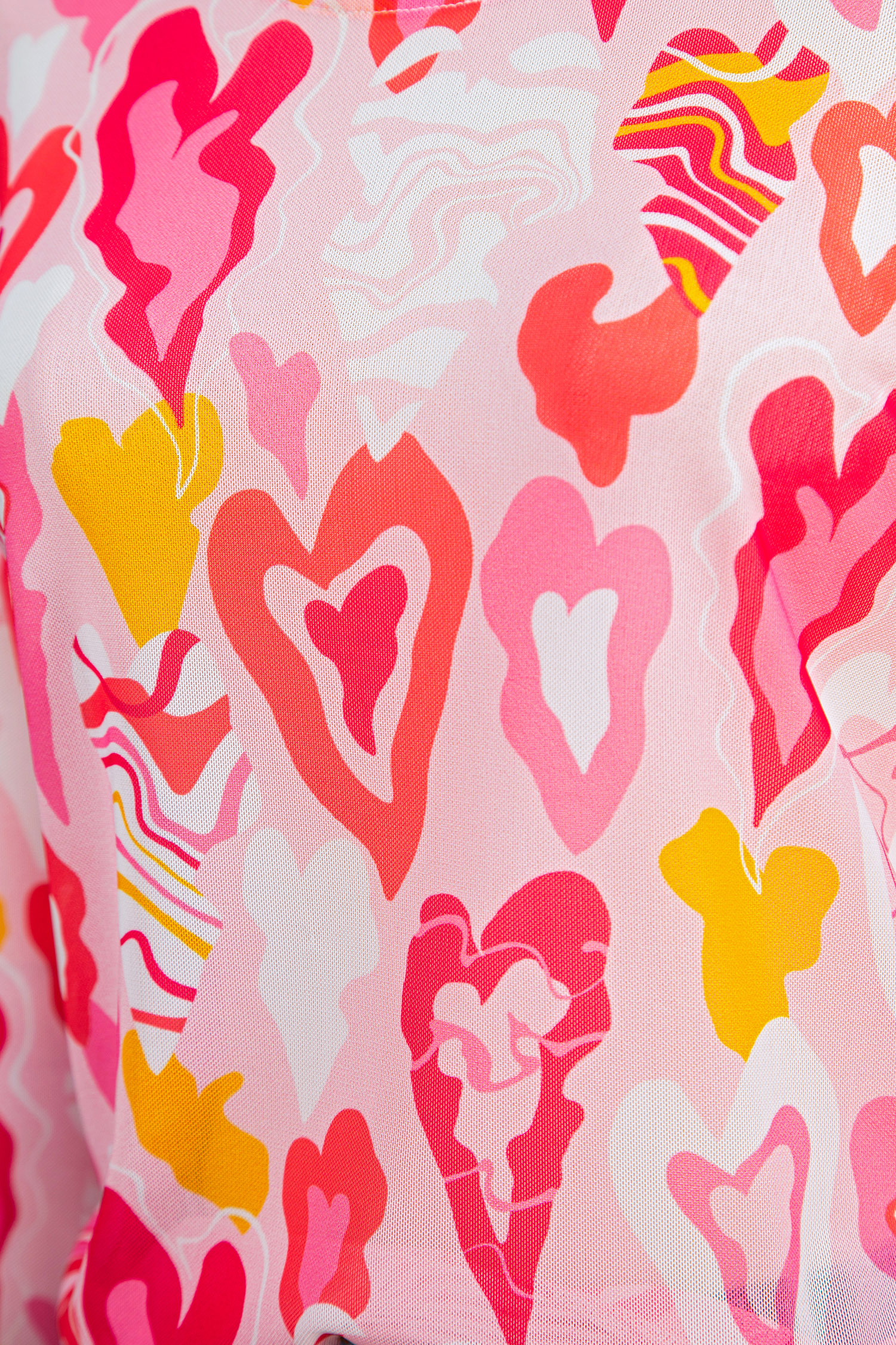 Rose Valentine Heart Mesh Long Sleeve Top - loveforevers