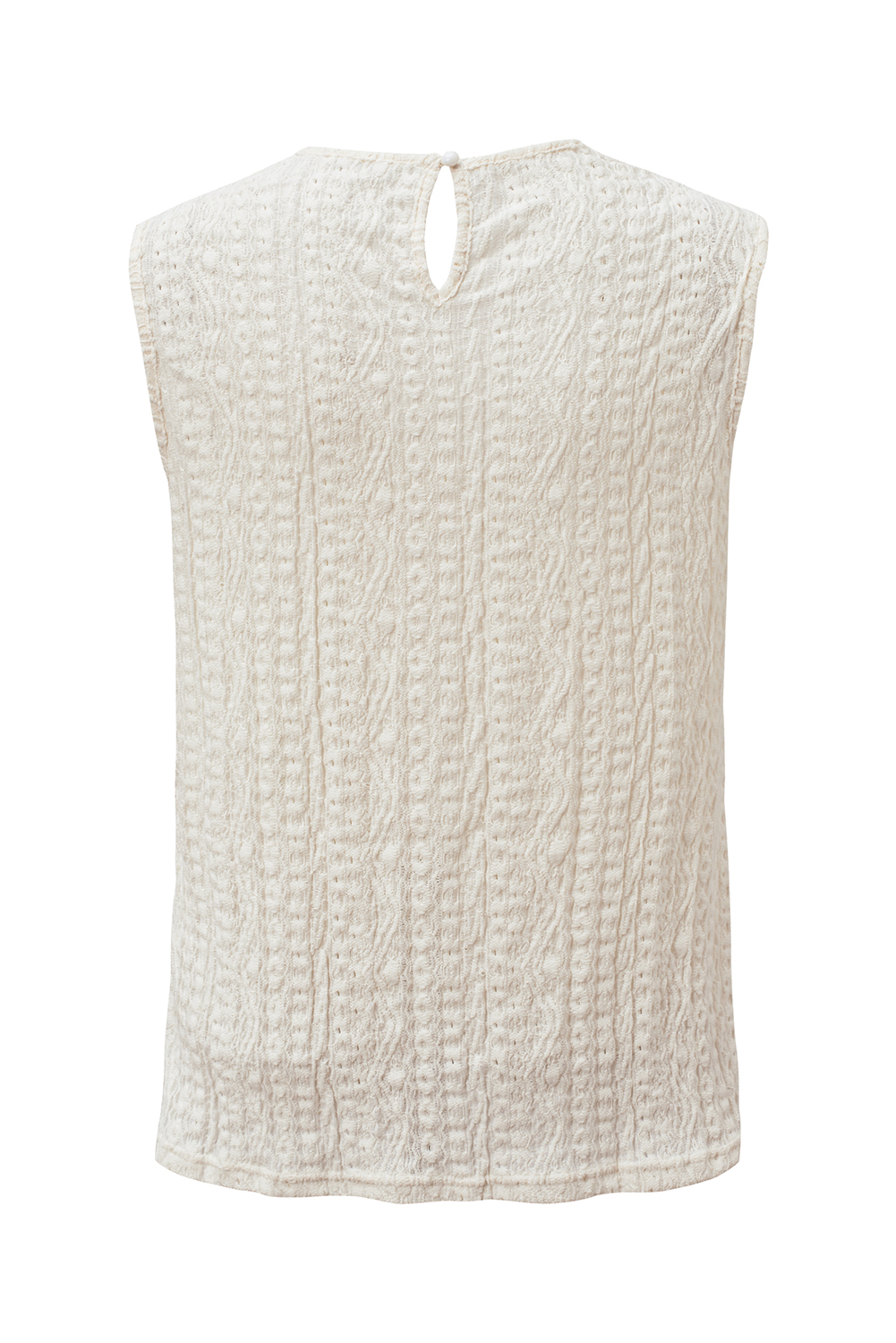 Apricot Guipure Lace Crochet Keyhole Back Tank Top - loveforevers