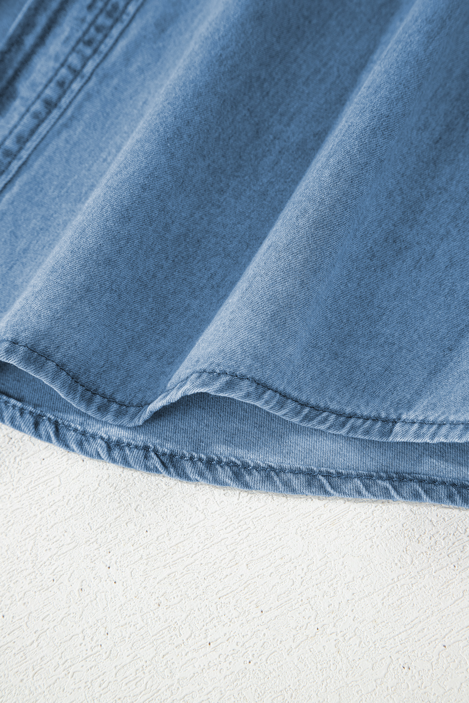 Myosotis Buttoned Down Slim Denim Shirt - loveforevers
