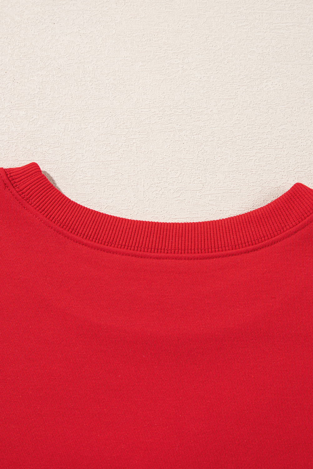 Red Merry Christmas Crewneck Drop Shoulder Loose Sweatshirt - loveforevers
