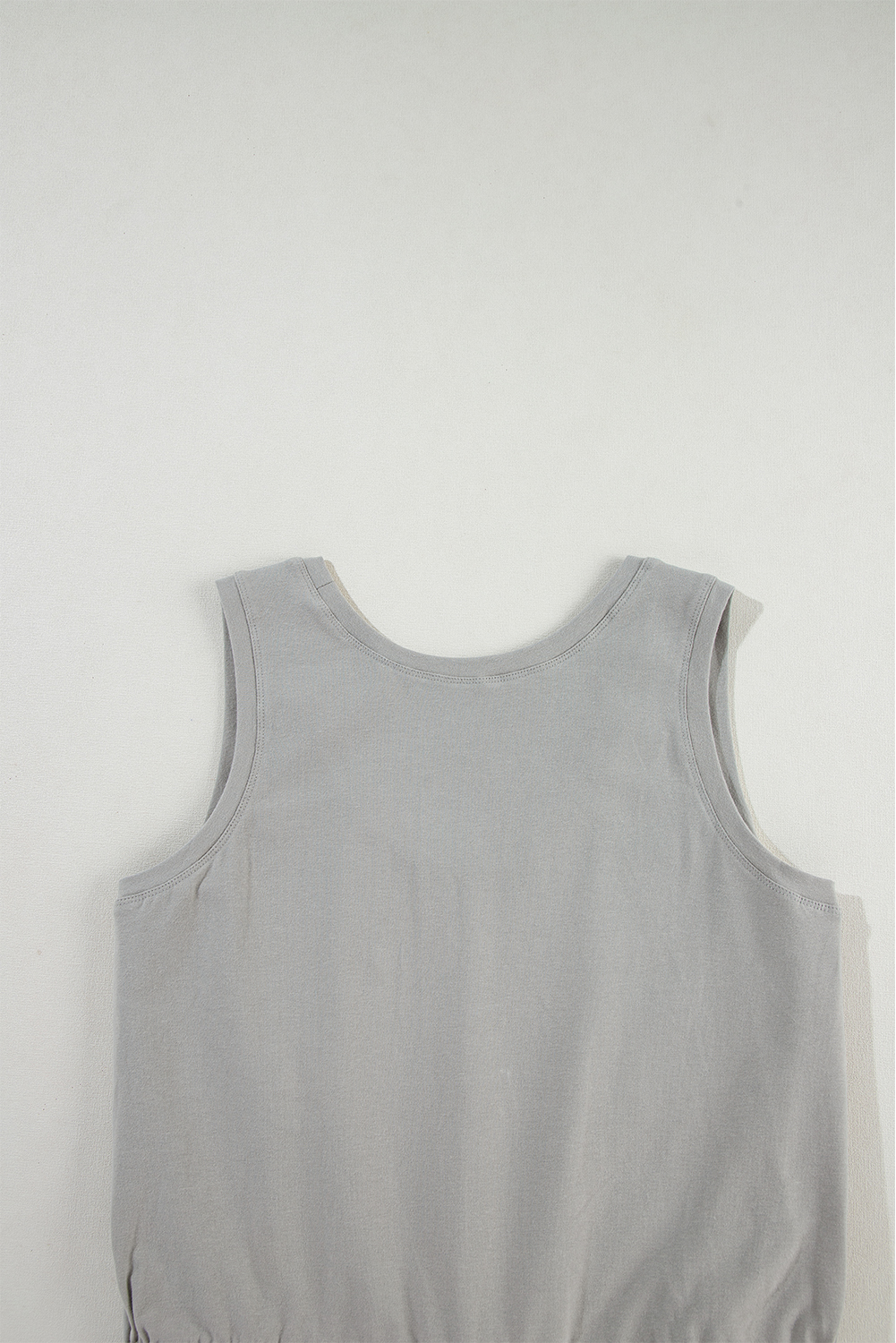 Gray Sleeveless Drawstring Waist Mini Dress - loveforevers