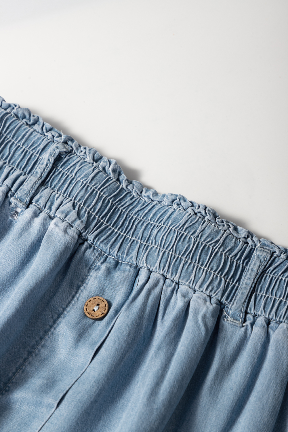 Beau Blue Buttoned Front High Waist Side Pockets Denim Maxi Skirt - loveforevers