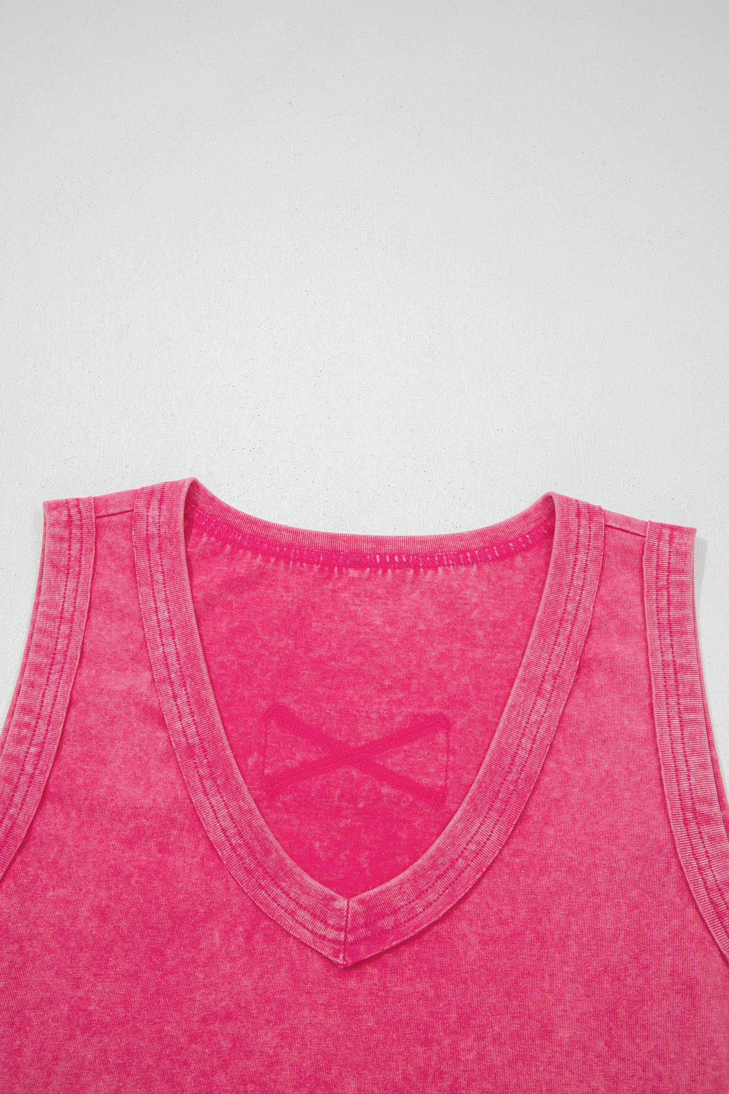 Red Dahlia Mineral Wash V Neck Tank Top - loveforevers