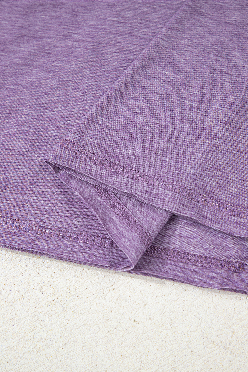 Tillandsia Purple Contrast Print Striped Raglan Long Sleeve Loose Top - loveforevers