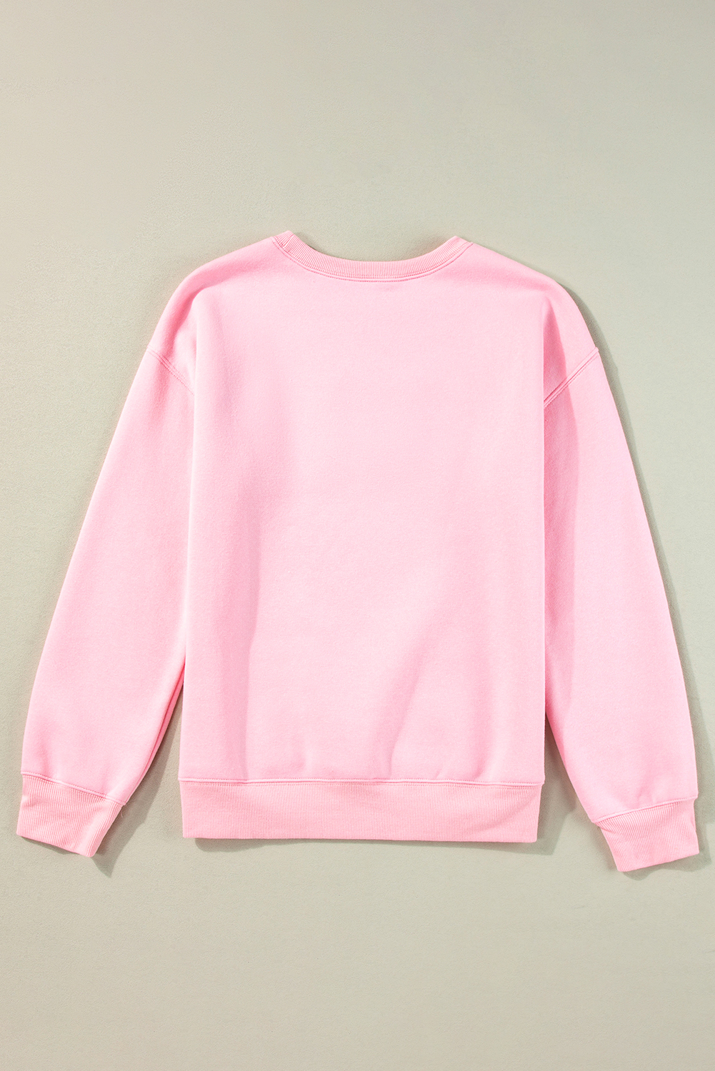 Pink LOVER Puff Print Drop Shoulder Pullover Sweatshirt - loveforevers