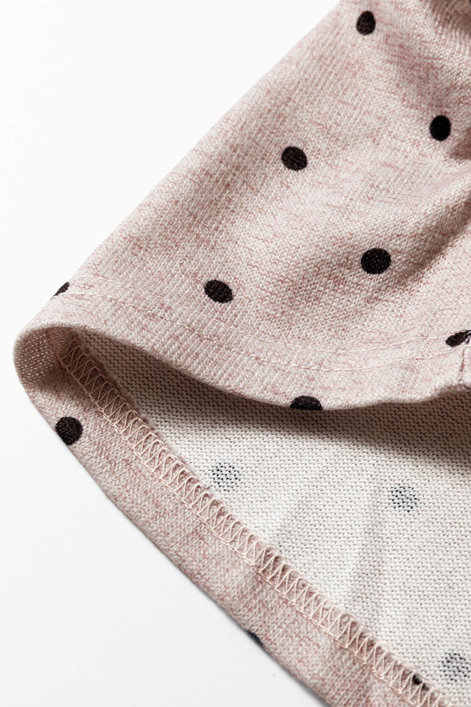 Jet Stream Polka Dot Boat Neck Knit Long Sleeve T Shirt - loveforevers