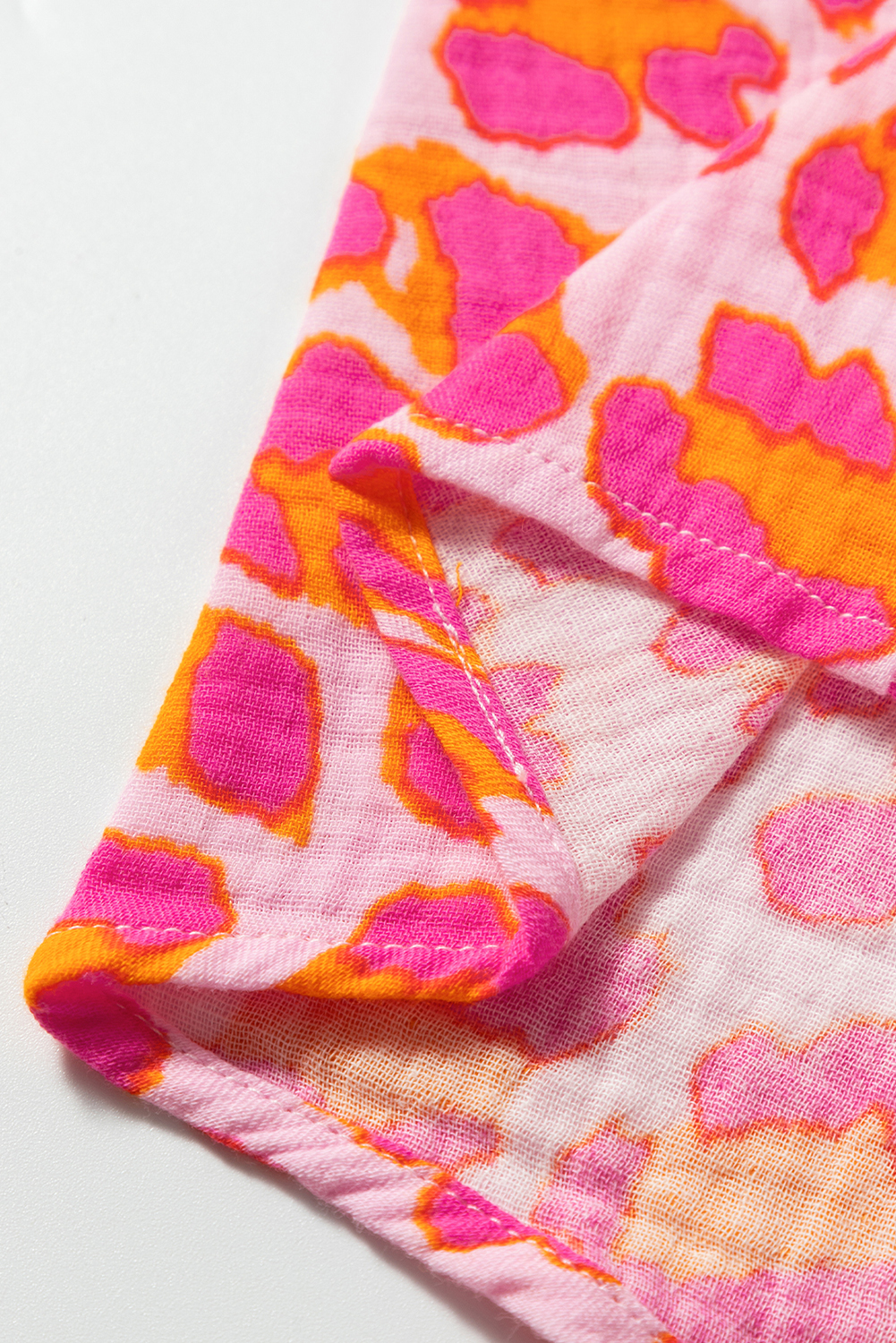 Rose Leopard Printed Button Up Loose Shirt - loveforevers