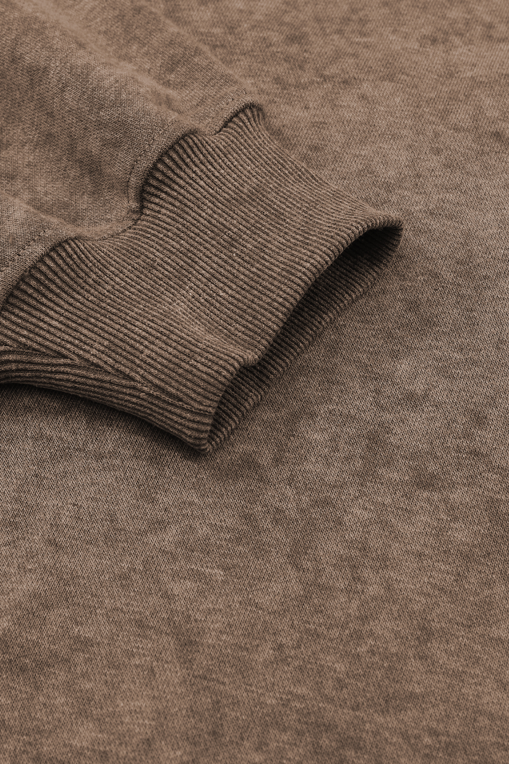 Brown Drop Shoulder Crew Neck Pullover Sweatshirt - loveforevers