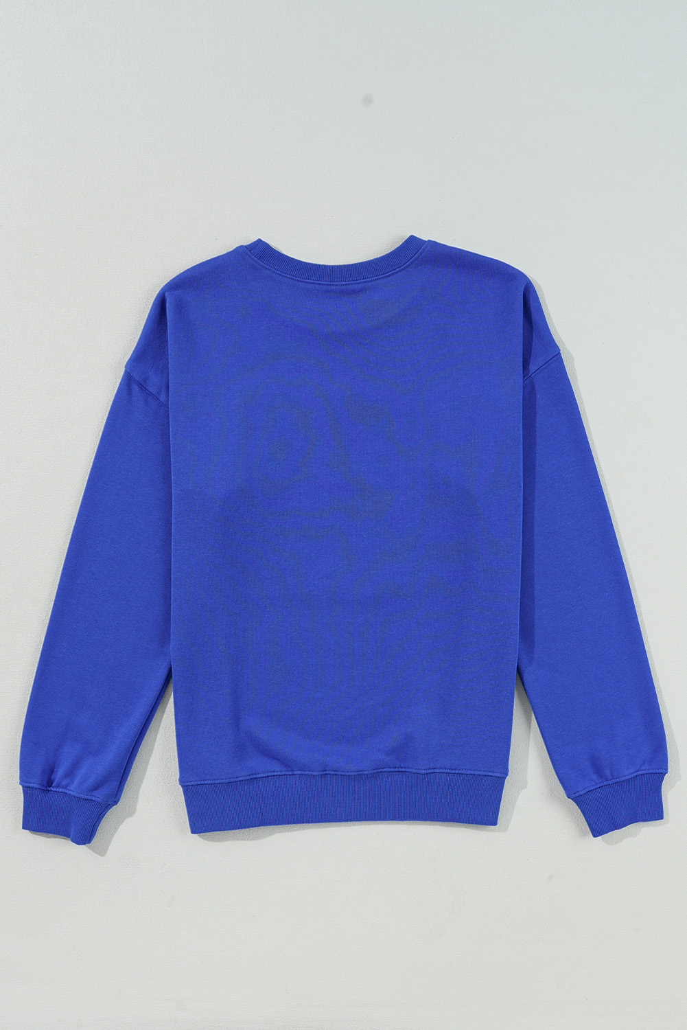 Dark Blue Game Day Crew Neck Graphic Pullover Sweatshirt - loveforevers