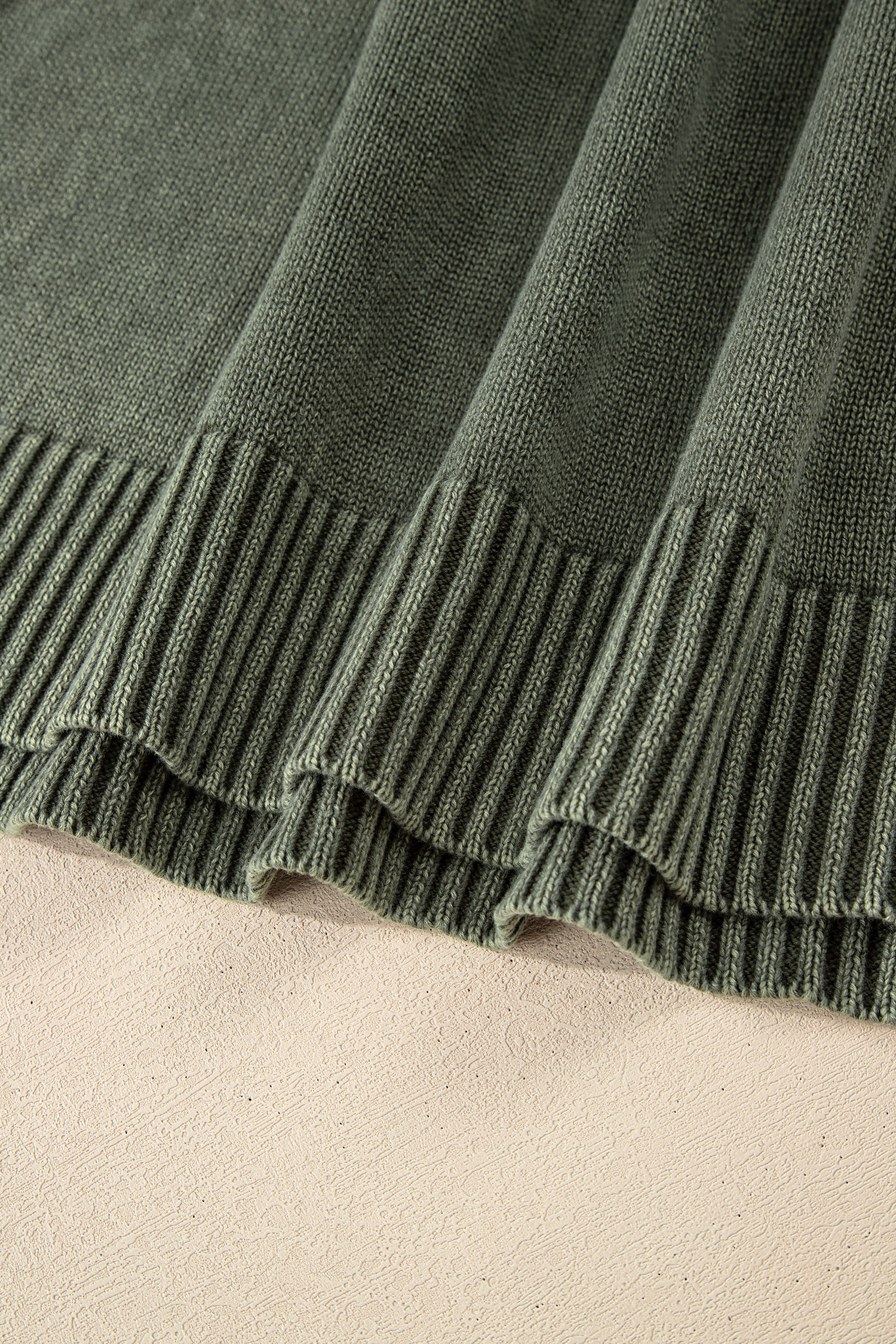Four Leaf Clover Mineral Wash V Neck Knit Exposed Seam Drop Shoulder Loose Sweater - loveforevers