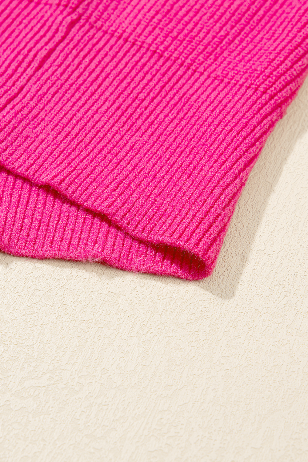 Rose Red Heart Shape Drop Shoulder Round Neck Sweater - loveforevers
