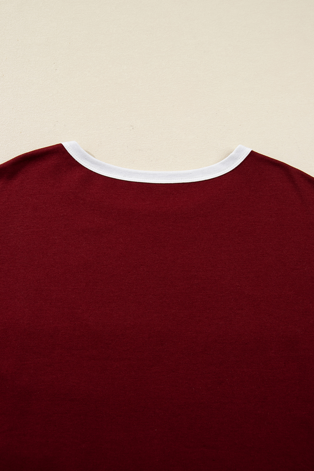 Red Dahlia Cheerful Daisy Flower Patched Round Neck Long Sleeve Top - loveforevers