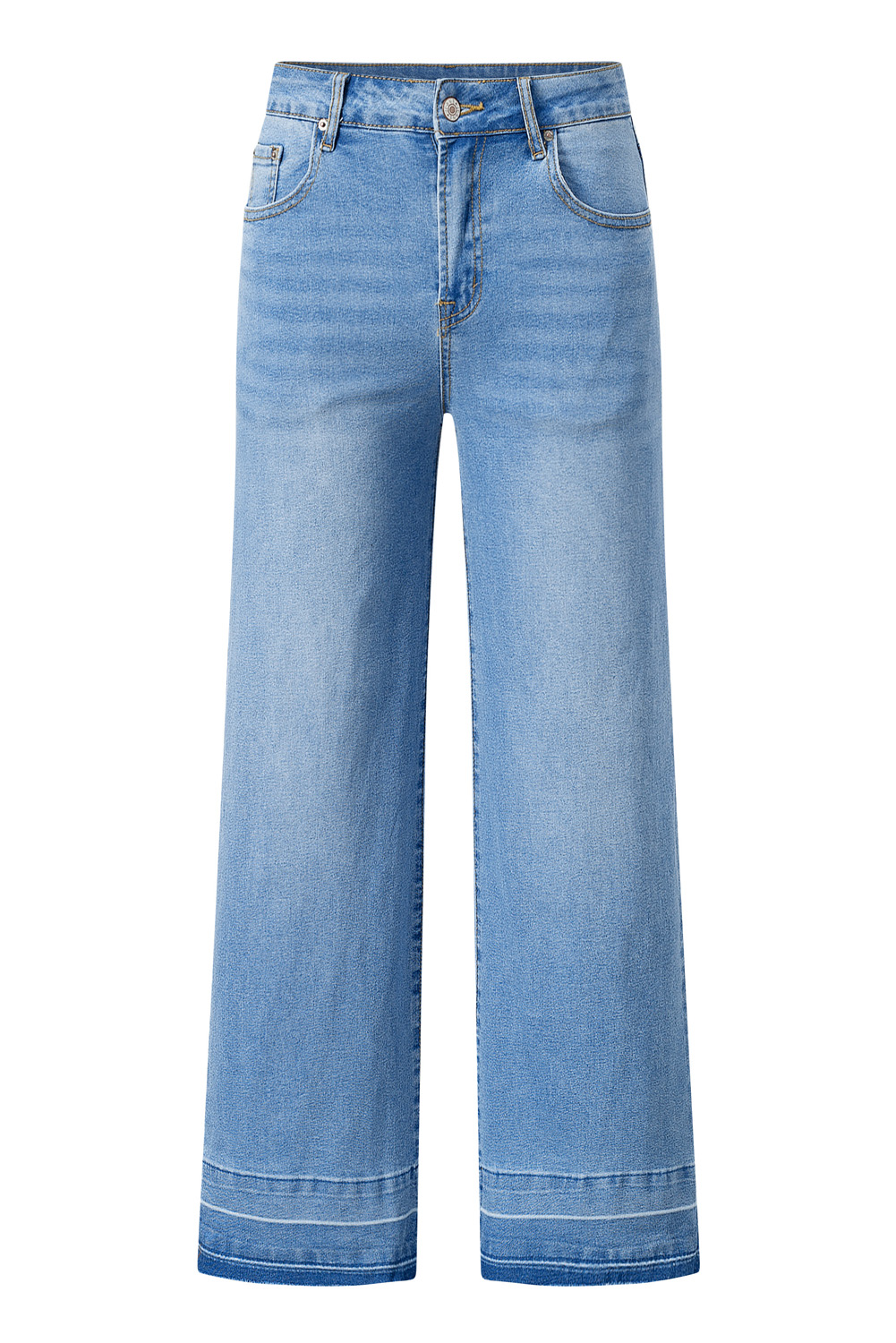 Gray Raw Hem Straight Leg Loose High Waist Jeans - loveforevers