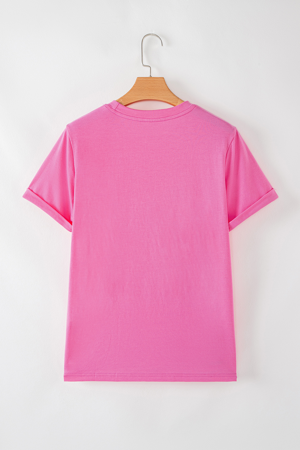 Rose Red Lets Rodeo Crew Neck Graphic Tee - loveforevers