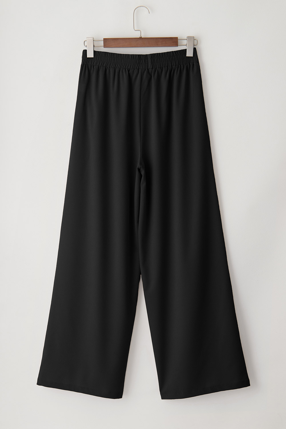 Rose Tan High Waisted Tie Front Side Pocket Wide Leg Flowy Casual Pants - loveforevers