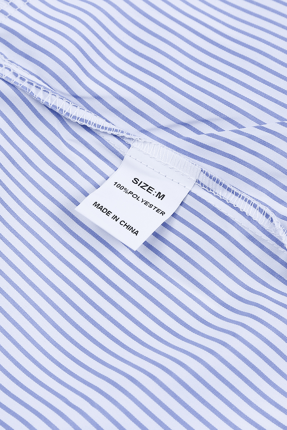 Red Stripe Smocked Cuffed Striped Boyfriend Shirt with Pocket - loveforevers