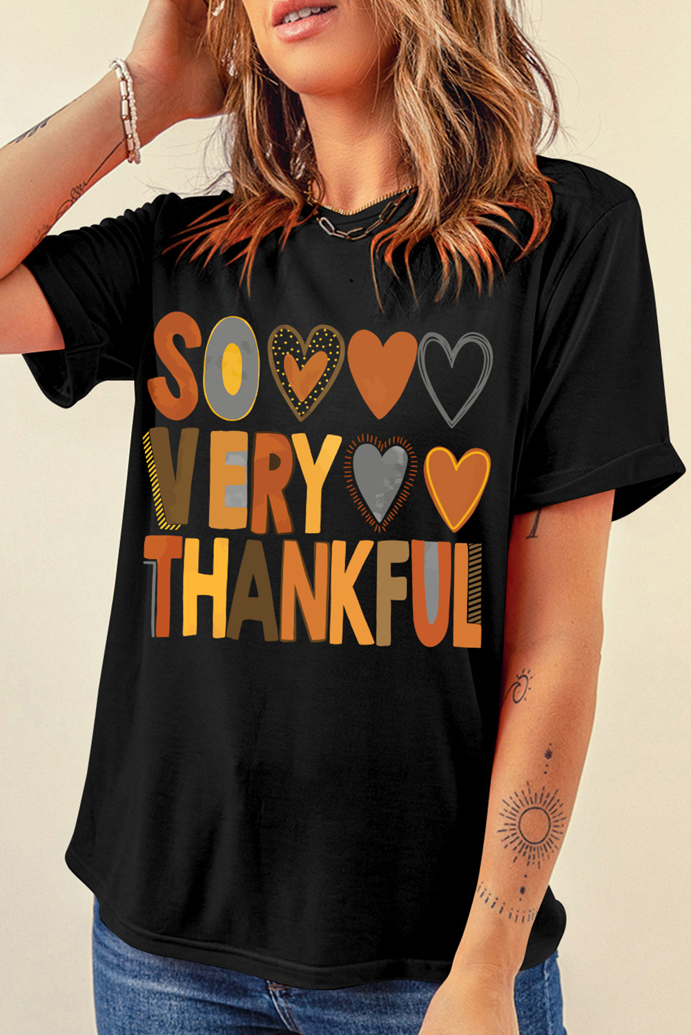 White Thanksgiving Slogan Print Crew Neck T Shirt - loveforevers