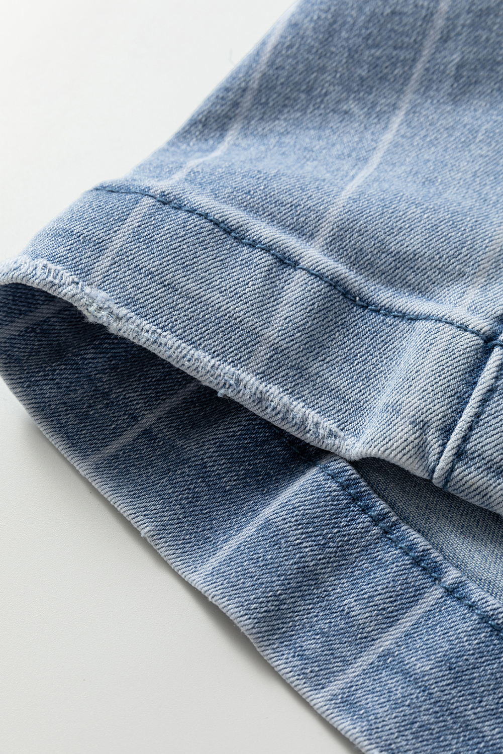 Beau Blue Multi Buttons Pinstripe Wide Leg Jeans - loveforevers