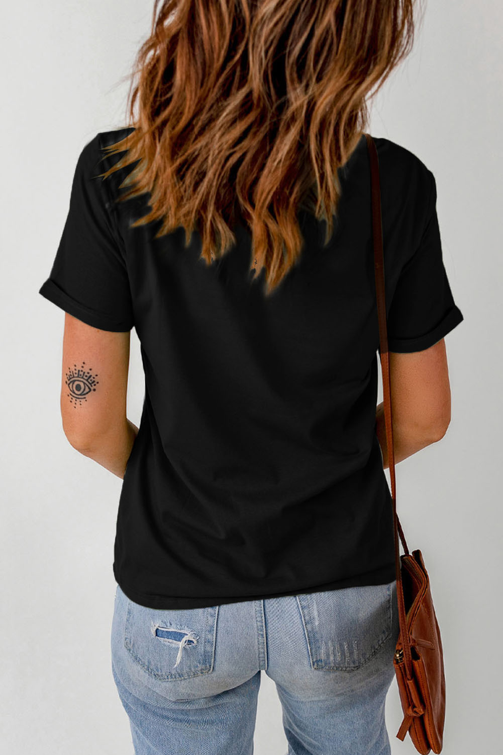 White American Woman Bull Skull Graphic T Shirt - loveforevers
