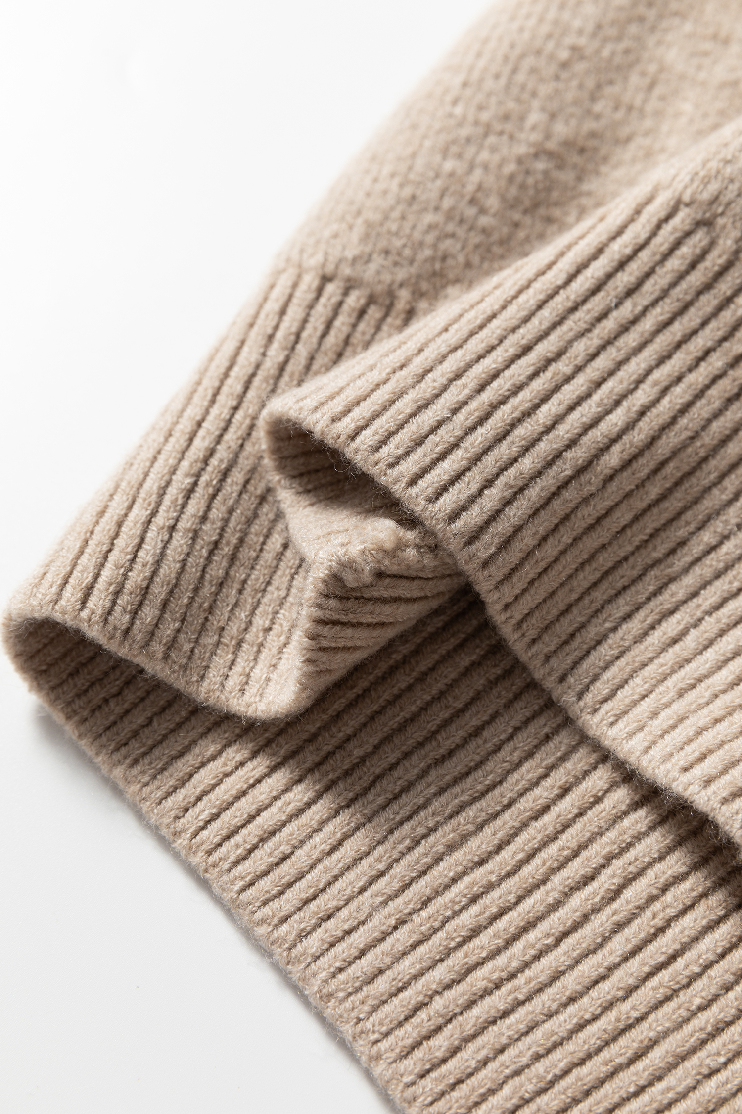 Khaki Leopard Striped Detail Drop Shoulder Sweater - loveforevers