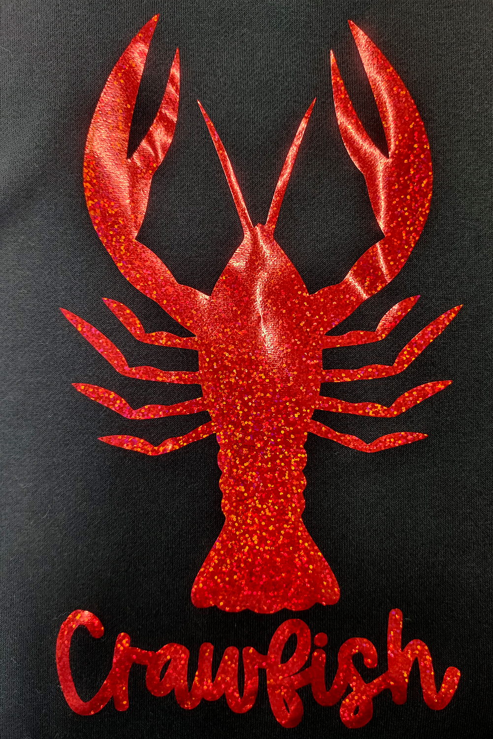 Black Shimmering Crawfish Graphic Tee - loveforevers