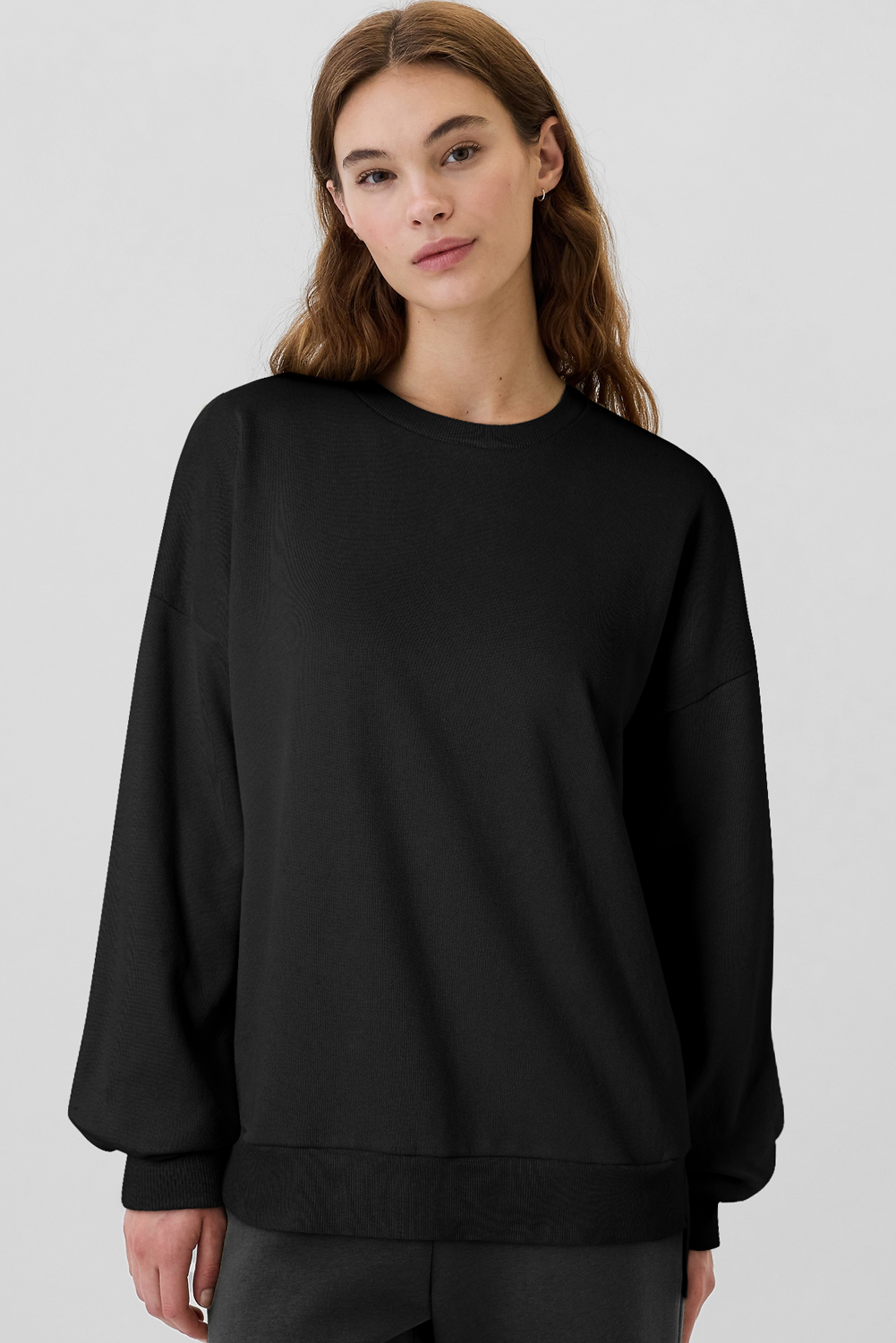 Grass Green Solid Fleece Lined Drop Shoulder High Low Sweatshirt - loveforevers