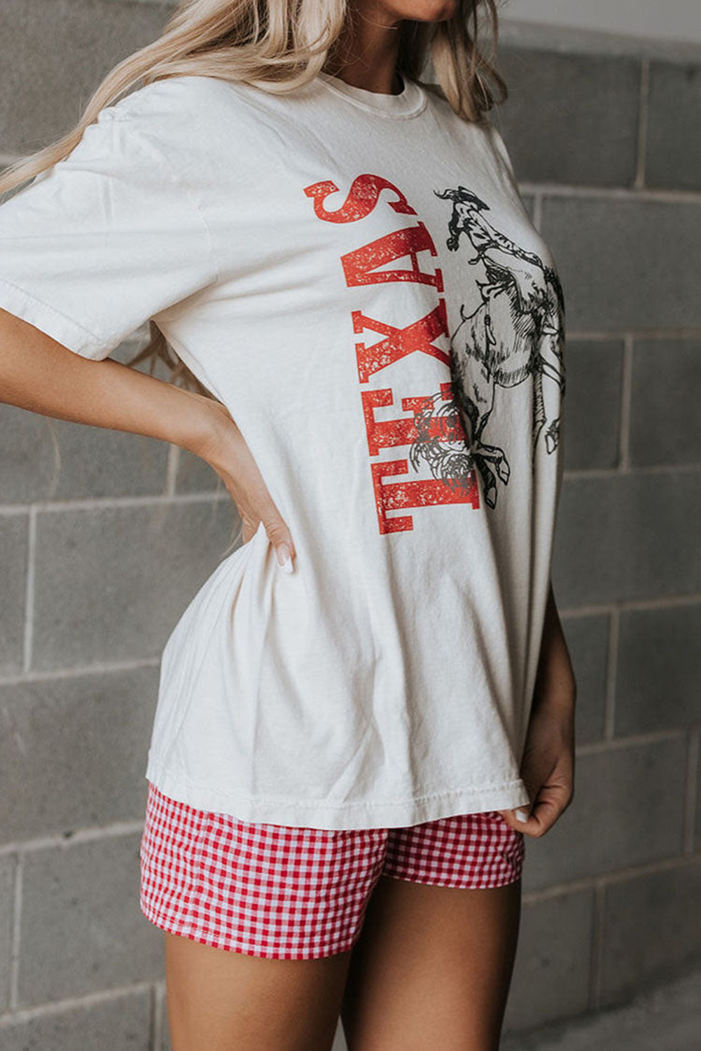 White TEXAS Cowboy Printed Western Fashion T Shirt - loveforevers