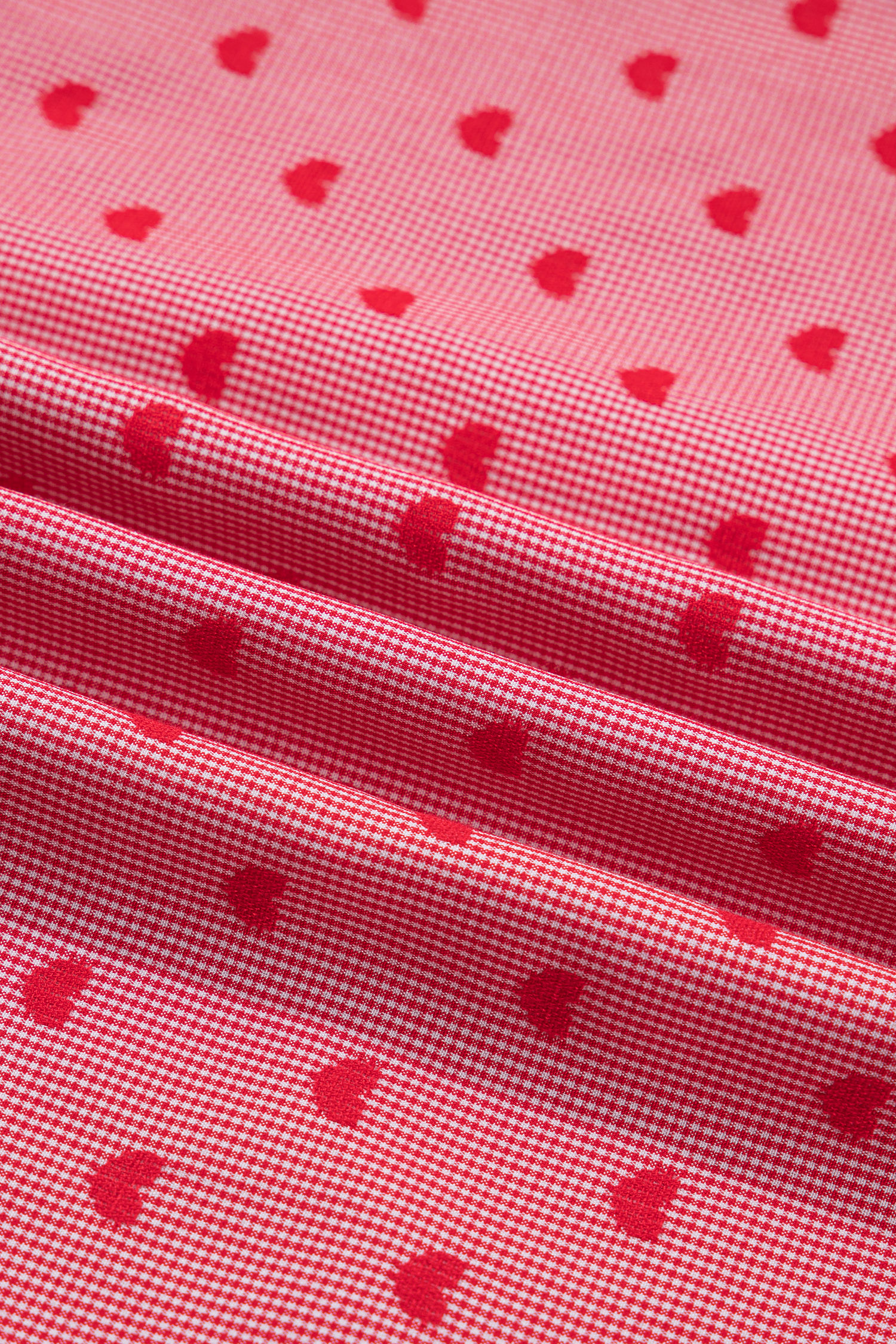 Red Heart Shape Print Half Sleeve Loose Valentine Shirt - loveforevers