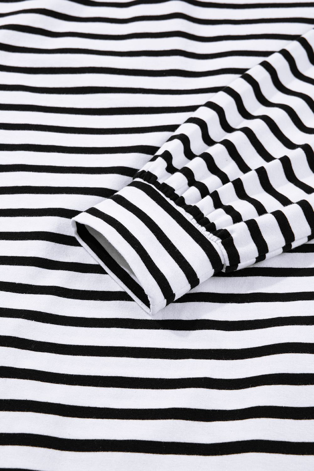 White Stripe Buttoned Front Collared Long Sleeve T Shirt Dress with Pockets - loveforevers