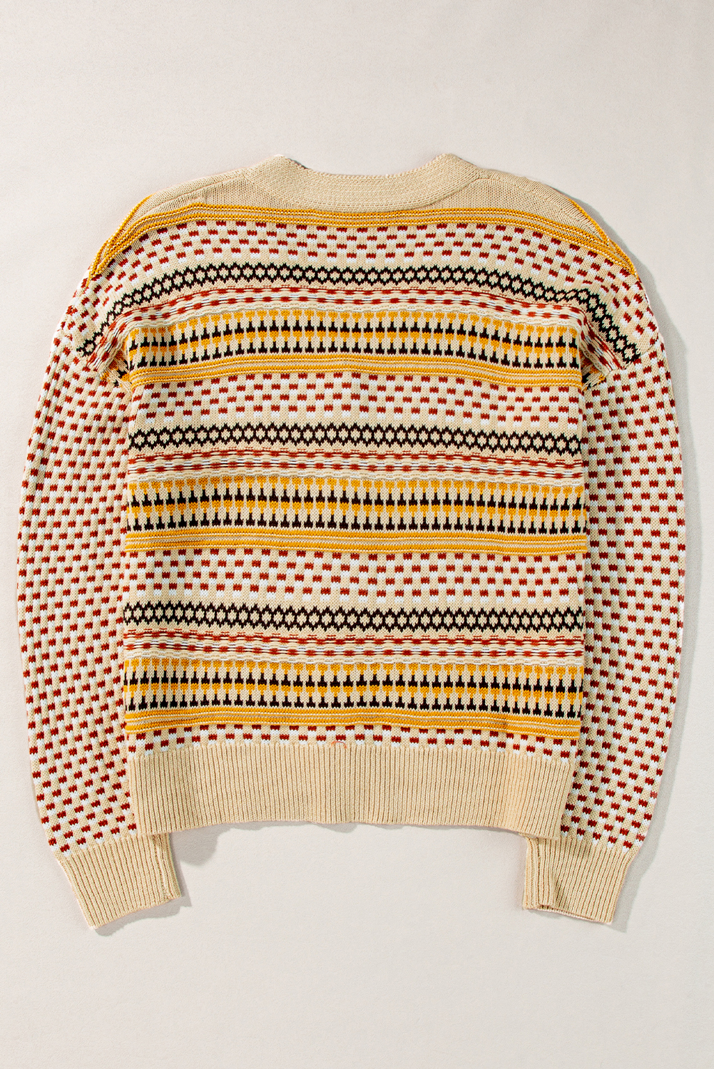 Khaki Buttoned V Neck Cropped Cardigan - loveforevers