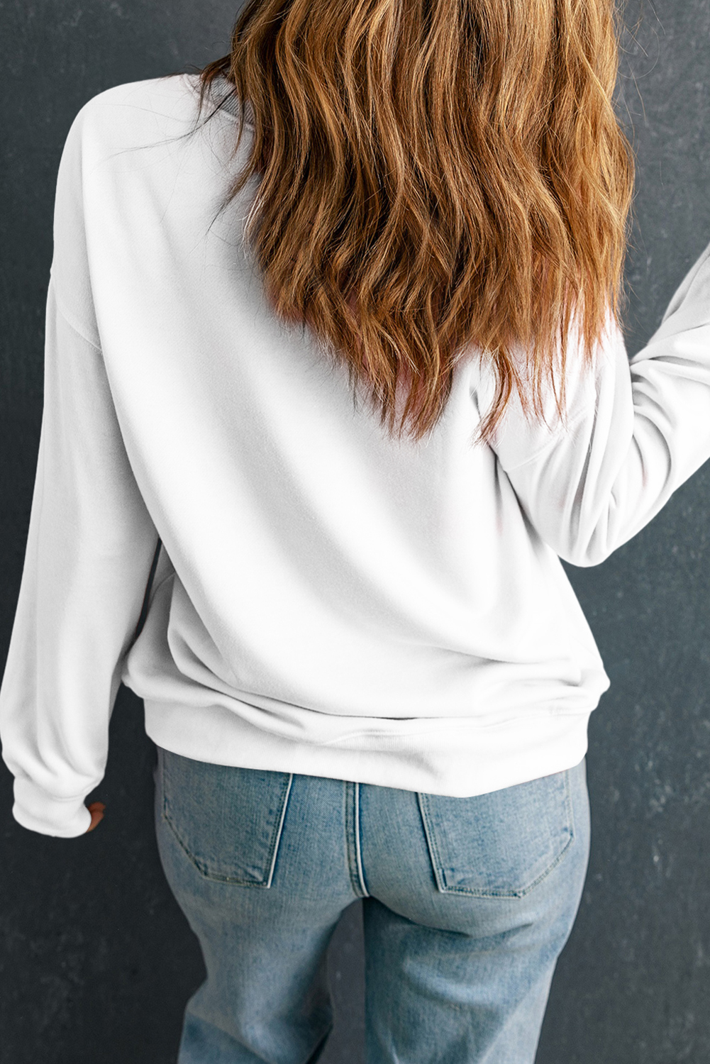 White Merry Christmas Cotton Blend Custom Graphic Sweatshirt - loveforevers