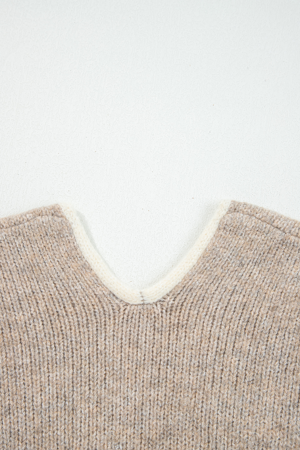 Pale Khaki Tied Front Drop Shoulder Chunky Casual Cardigan - loveforevers