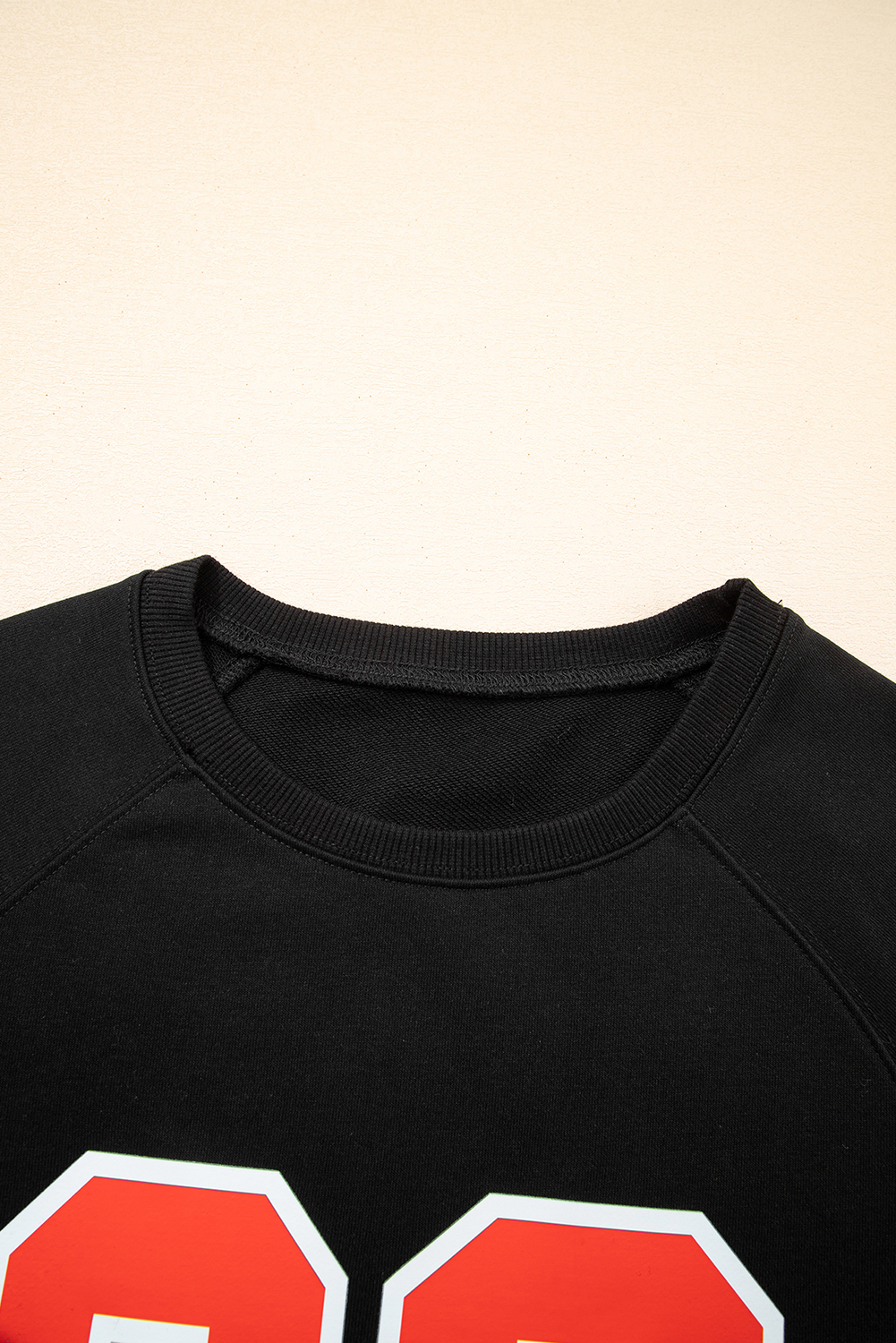 Black Varsity Spirit Striped 89 Graphic Casual Sweatshirt - loveforevers