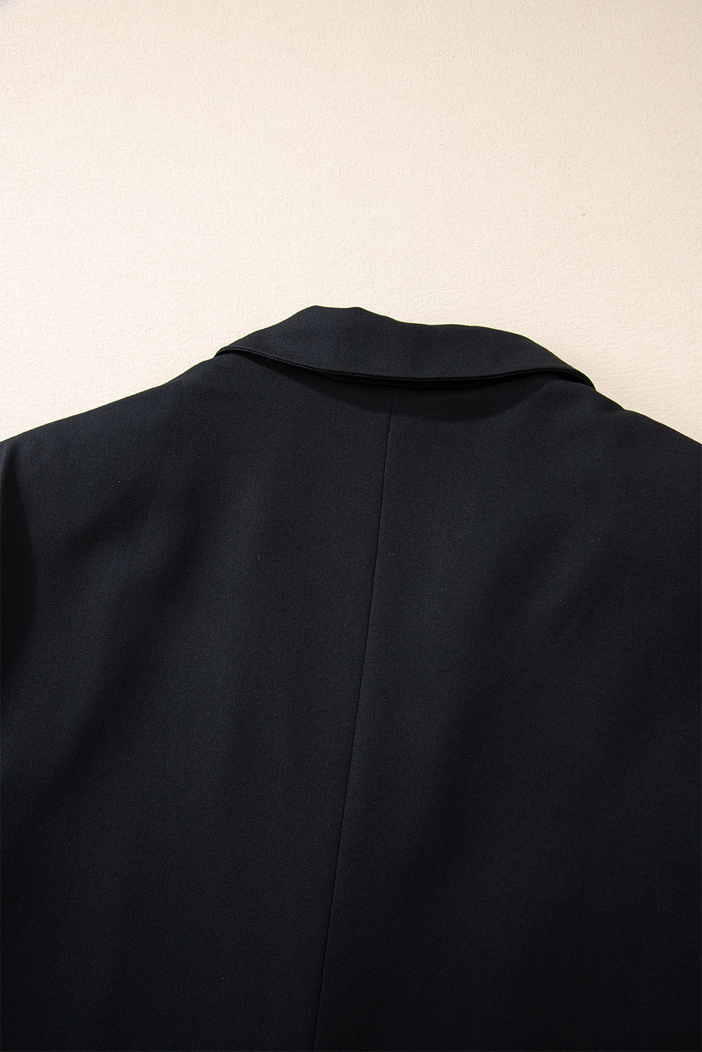 Black Lapel Flap Pocket Buttoned Blazer - loveforevers