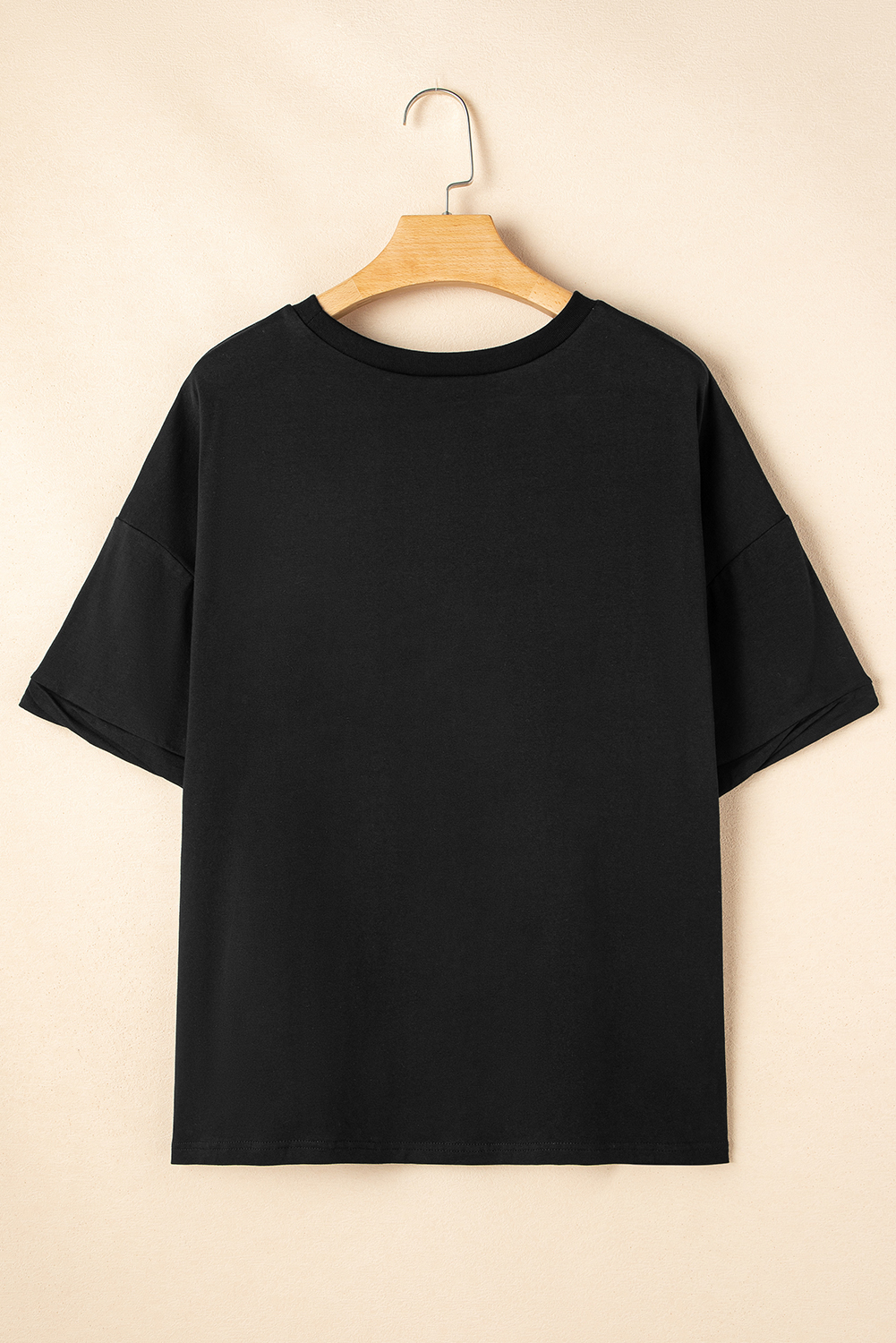 Black Sequin USA Bow Graphic Independence Day T Shirt - loveforevers