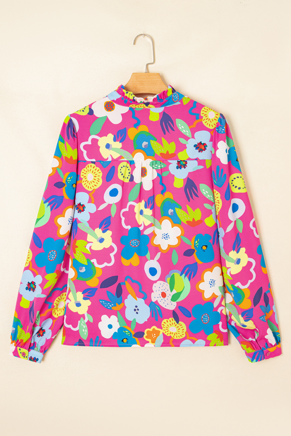 Rose Flower Bomb V Neck Blouse - loveforevers