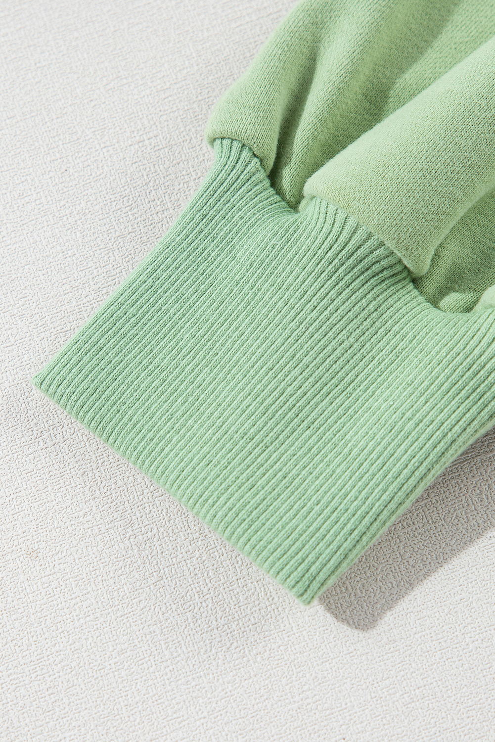 Grass Green Solid Fleece Lined Drop Shoulder High Low Sweatshirt - loveforevers