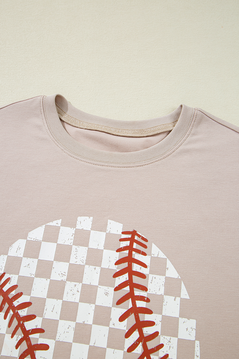 Jet Stream Checkered Baseball Graphic Tee - loveforevers