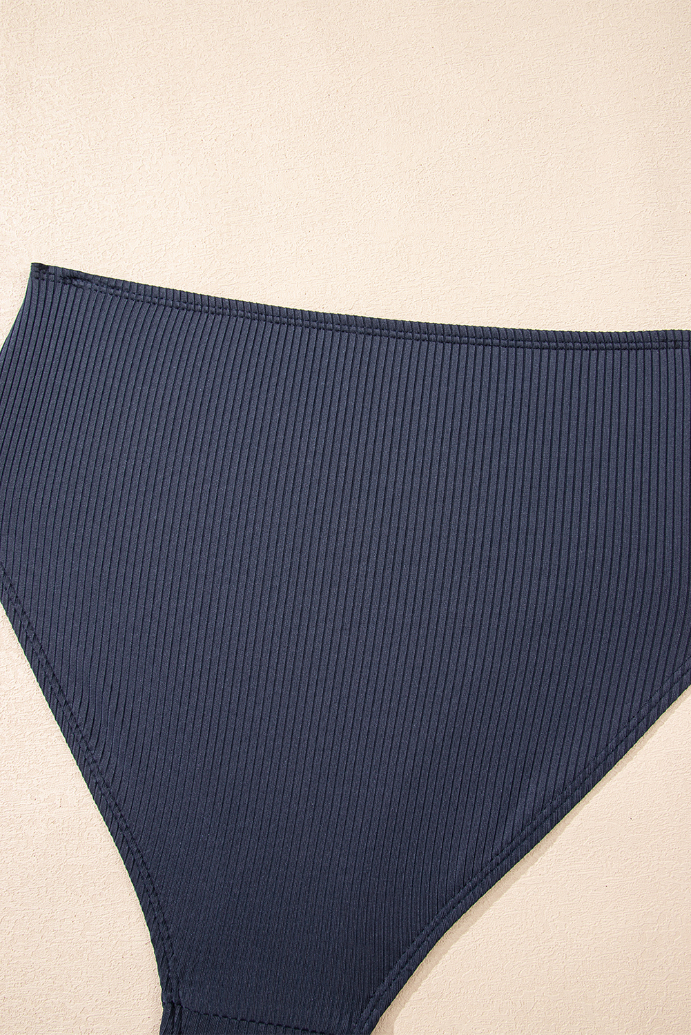 Blackish Green Ruched U Neck Ribbed Tankini - loveforevers