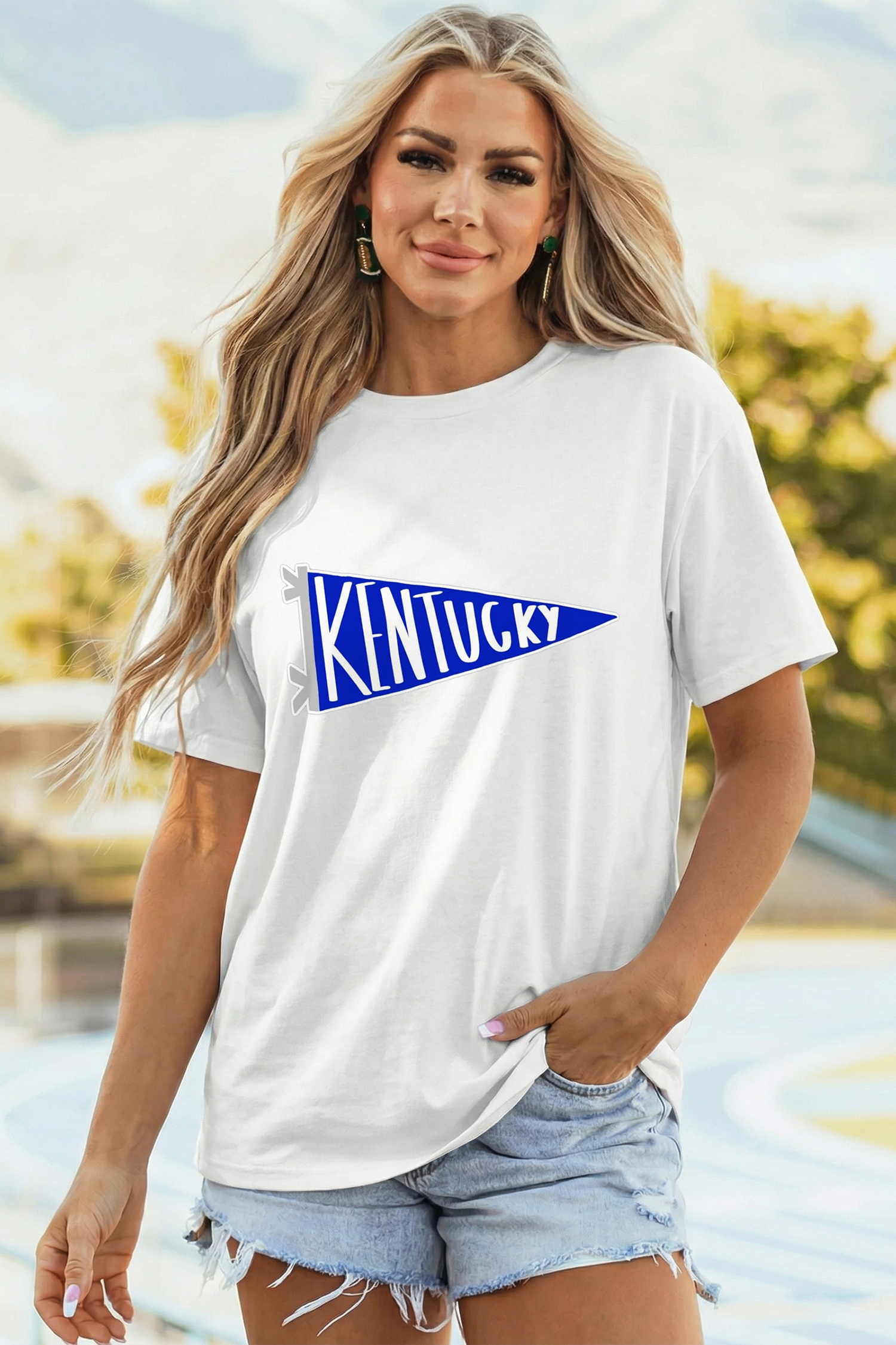 Green Camouflage KENTUCKY Crew Neck Summer Top - loveforevers